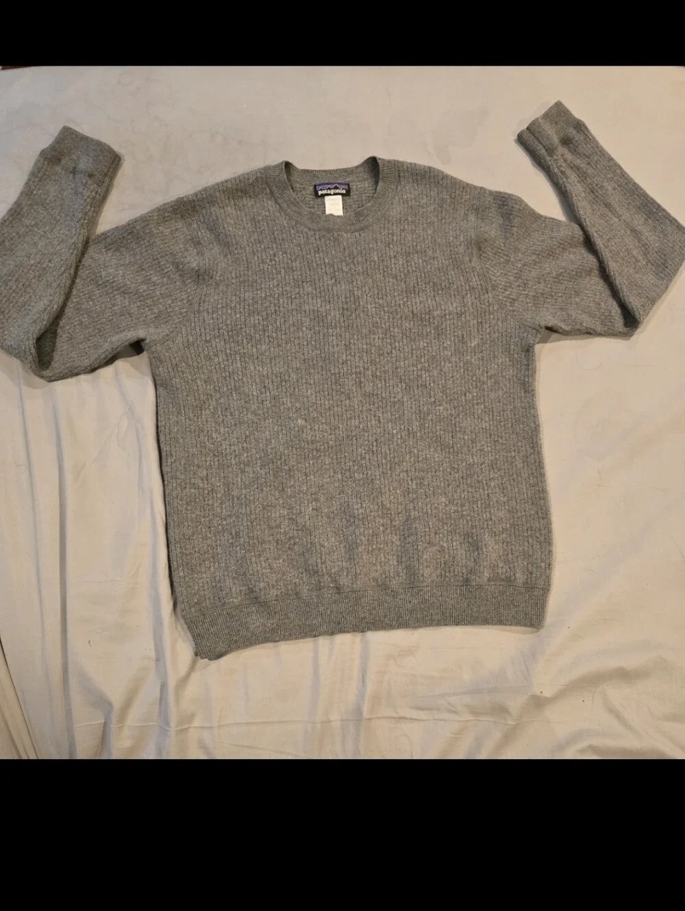 Patagonia Mens Recycled Cashmere Crewneck Sweater Forge Grey Size Large